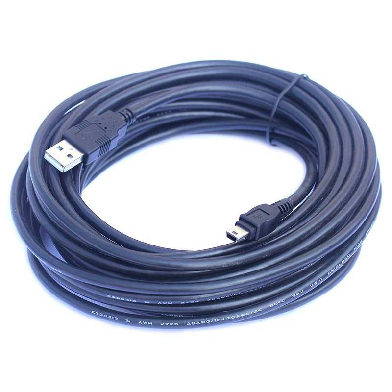 

3m mini USB 5pin male to USB2.0 male data charging cable for digital camera