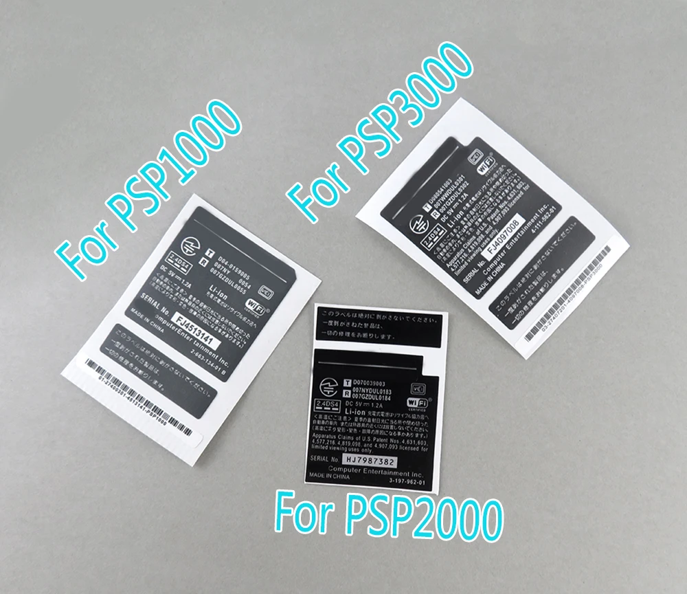 60pcs/lot Warehouse Shell label JP/US/HK version Shell Battery Label Warranty Label Bar Code Sticker for PSP 1000 2000 3000