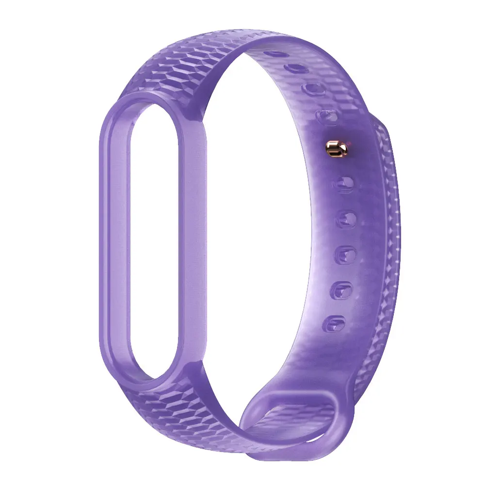 Pulseira para xiaomi mi band 5, material translúcido, para modelos xiaomi mi band 6