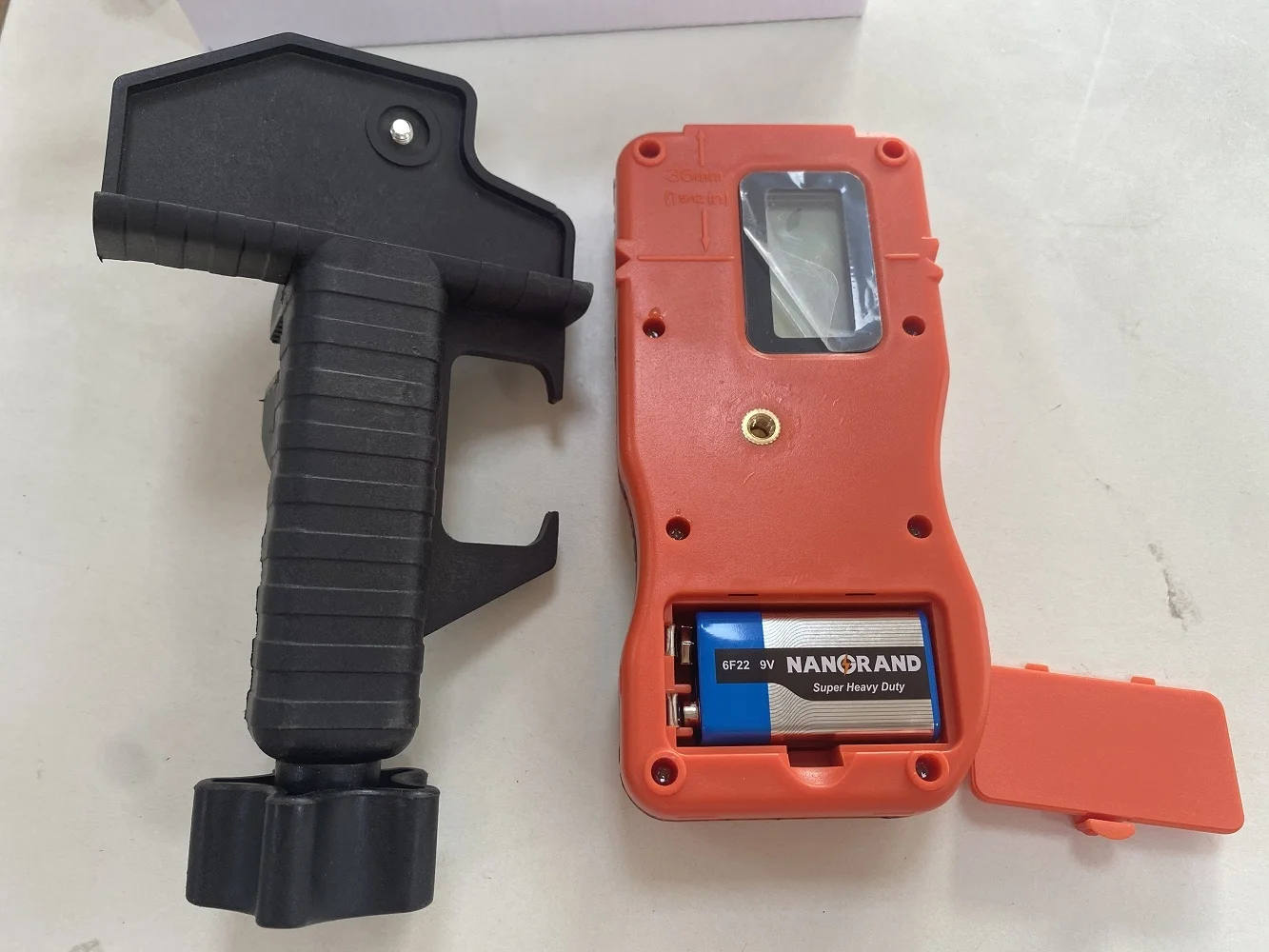 The Orange Shell Receiver of Self-leveling Green or Red Beam Rotary Laser Level