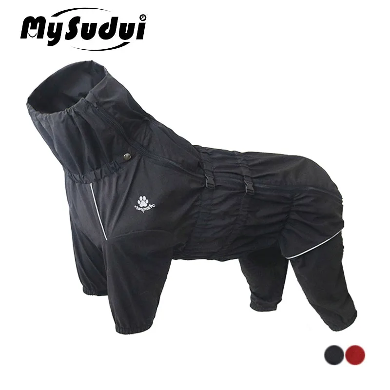 MySudui Waterproof Dog Coat Jacket Raincoat Reflective For Medium Large Dogs Outdoor Winter Warm Pet Dog Clothes Big Jumpsuit