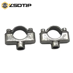 ZSDTRP 1Pair Stainless Steel Motorcycle Rearview Clamp Holder For CJ-K750 KS750 K750 Ural Motorcycle Parts