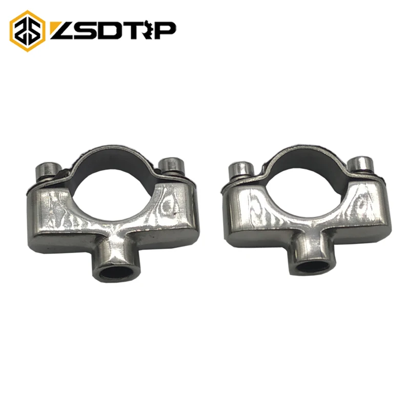 ZSDTRP 1Pair Stainless Steel Motorcycle Rearview Clamp Holder For CJ-K750 KS750 K750 Ural Motorcycle Parts