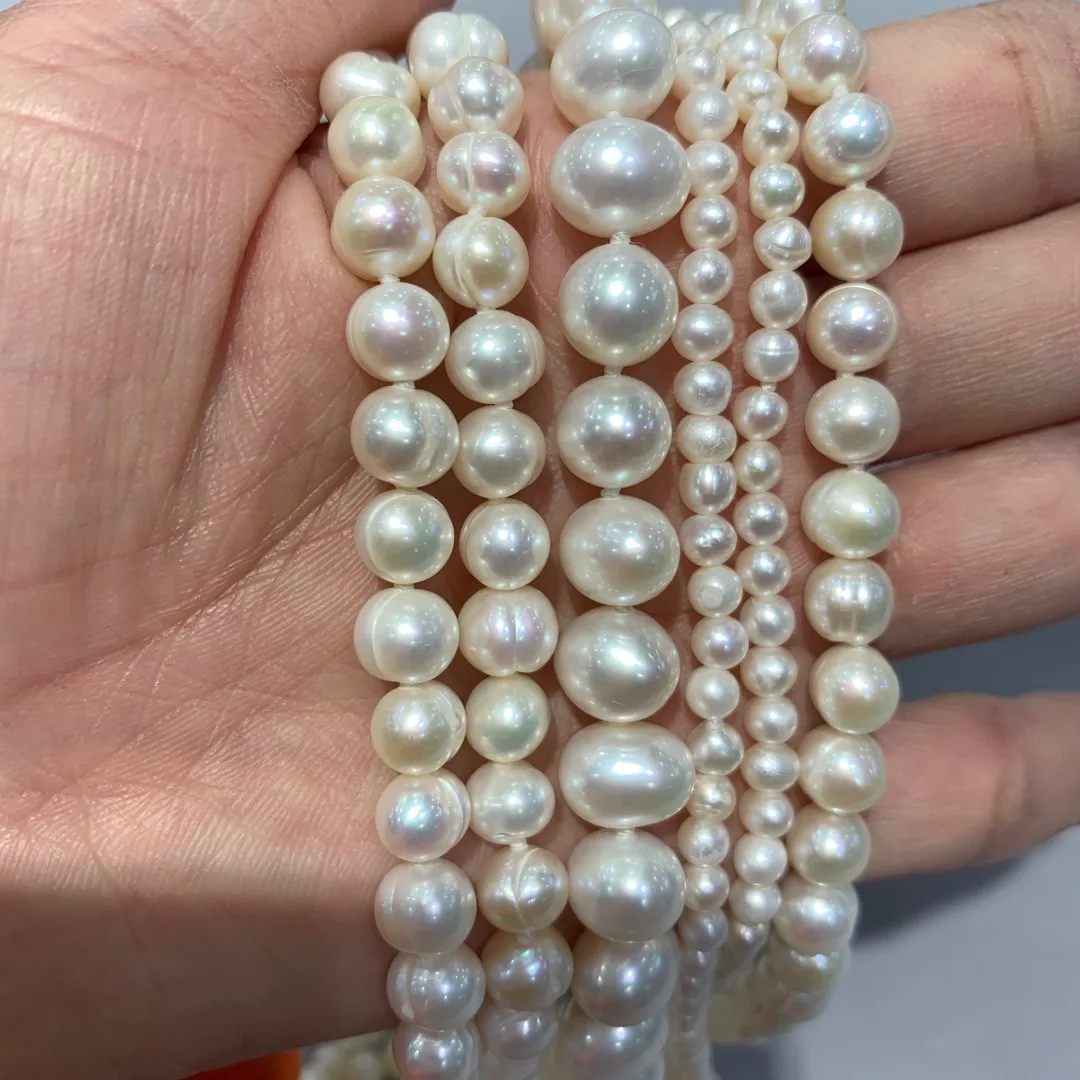 natural fresh water pearl necklace twist multi layers european and american style different size mixed fashion women jewelry