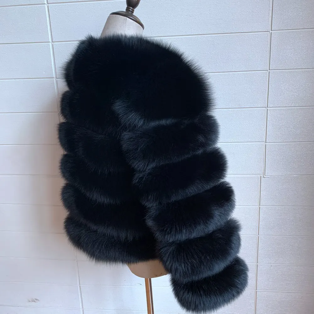 100% Natural Fur Jacket Real Fur Coat Winter Jacket Women Natural Fox Fur Luxury Fashion 50cm Short Jacket Wholesale Hot 2022