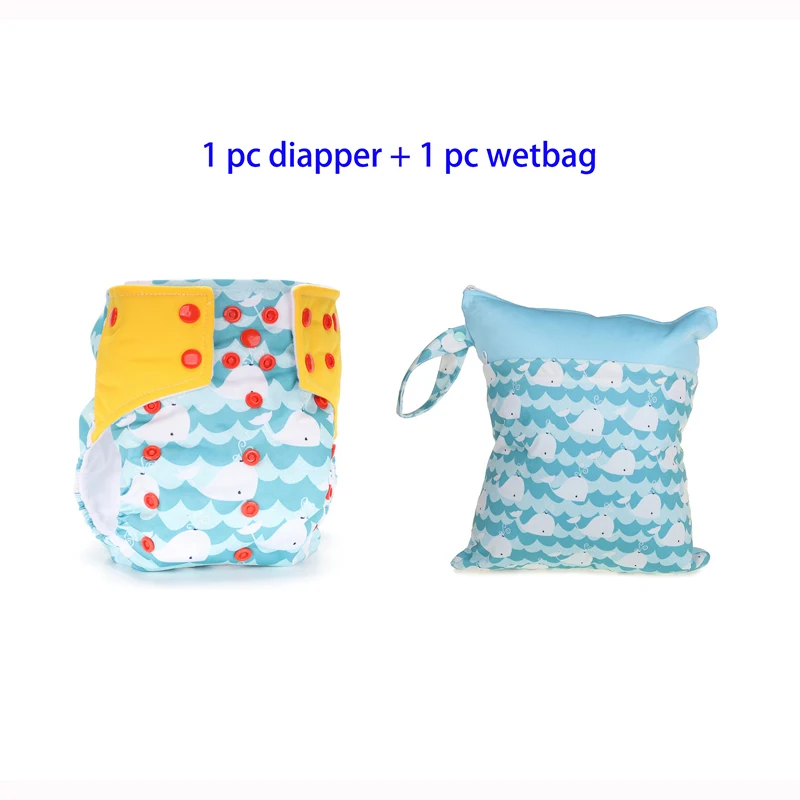 Hàng Mới Về Có Thể Tái Sử Dụng Có Thể Giặt Tã + Dây Kéo Đôi Wetbag Kết Hợp Bộ