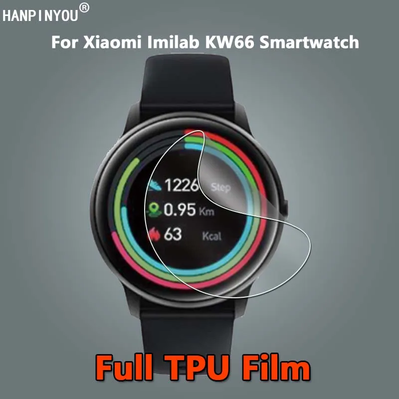 10 pçs para xiaomi imilab kw66 relógio gps inteligente ultra claro capa completa macio tpu hidrogel filme protetor de tela-não vidro temperado