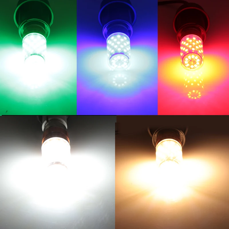 12v 24v 36 v 48v 60v 110v 220v lâmpada de poupança de energia do projetor 12 24 36 v volts bomba rgb b22 super 12w baixa tensão conduziu o bulbo do milho