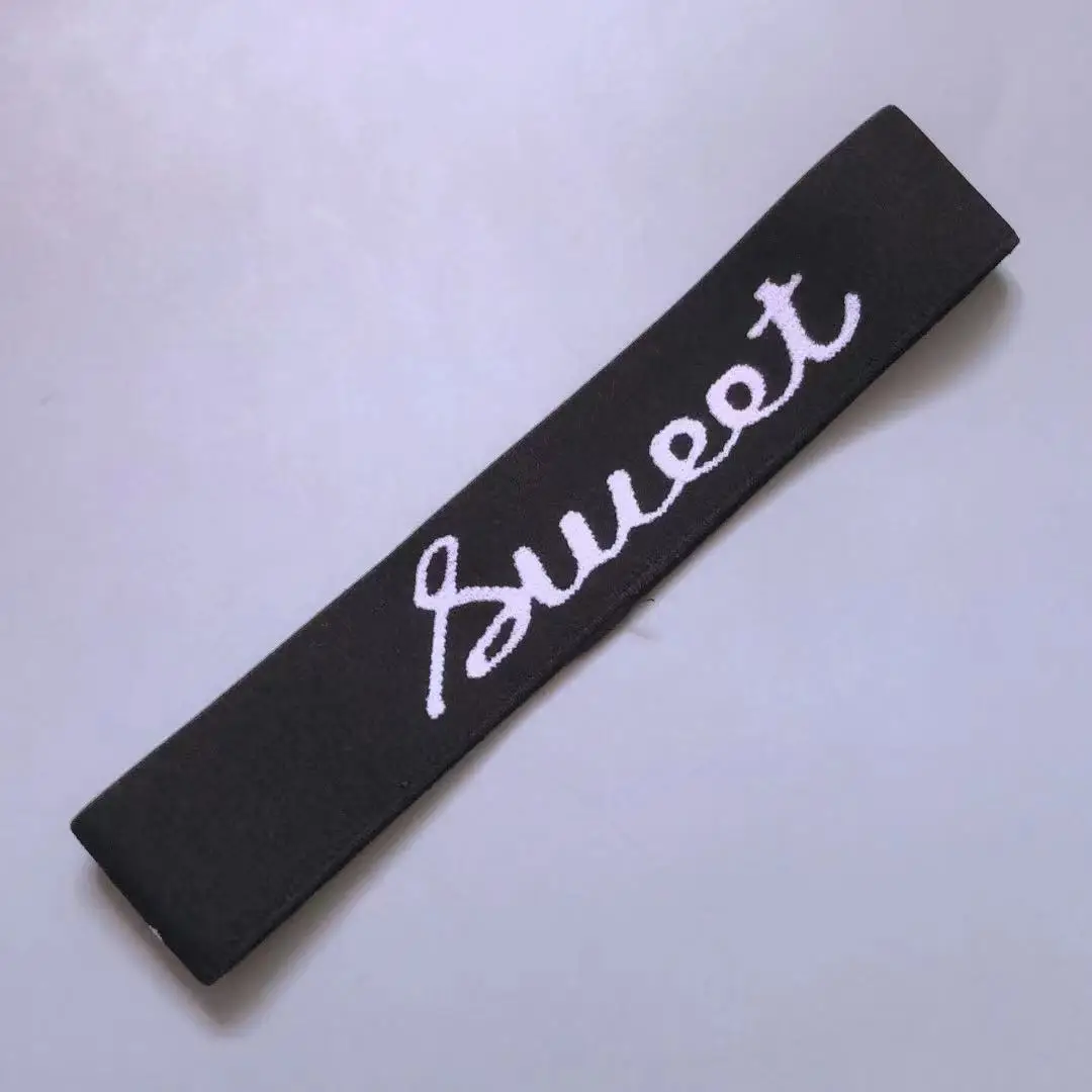 Boys Solid Letter Sweet Sport Head Band Sweatband For Girls Elastic Headband Basketball Football Dance Hairband Kids Accessories
