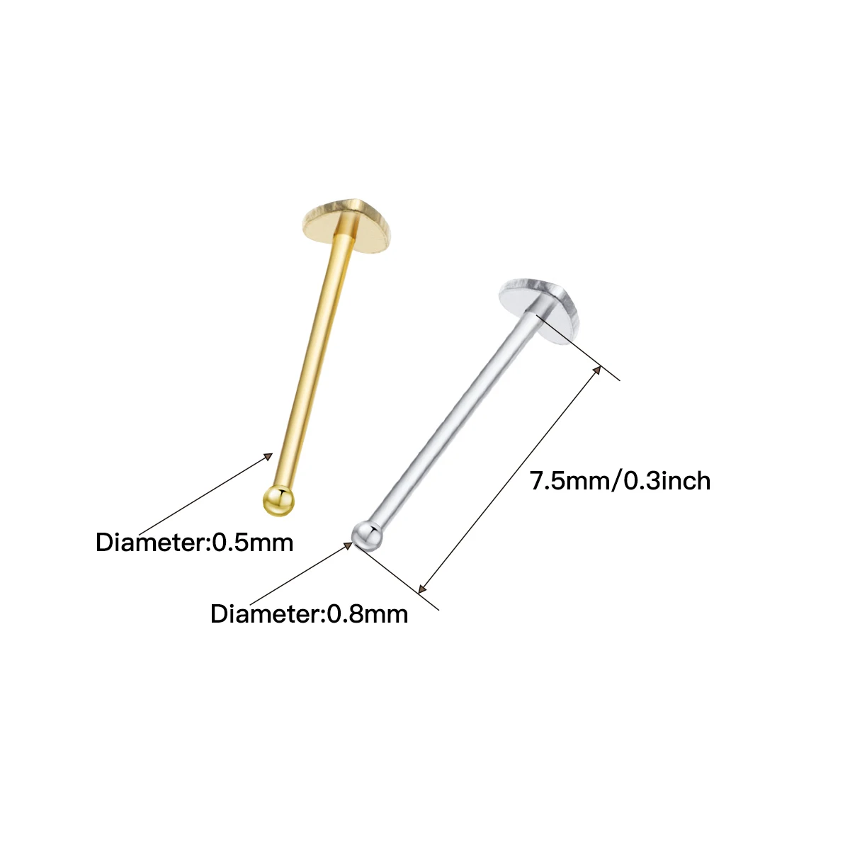 36Pcs Small Heart 925 Sterling Silver Nose Stud For Women Gilrs Gift Body Piercing Jewelry Piercing Nariz Percing Nez