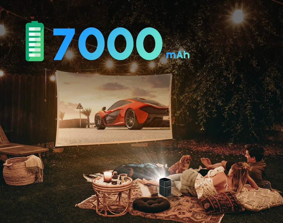 WZATCO A8 DLP Proyektor Portabel Pintar Android 9.0 5G WiFi Mendukung 1080P Full HD 4K LED Beamer Mini Home Theater HD-In Proyektor