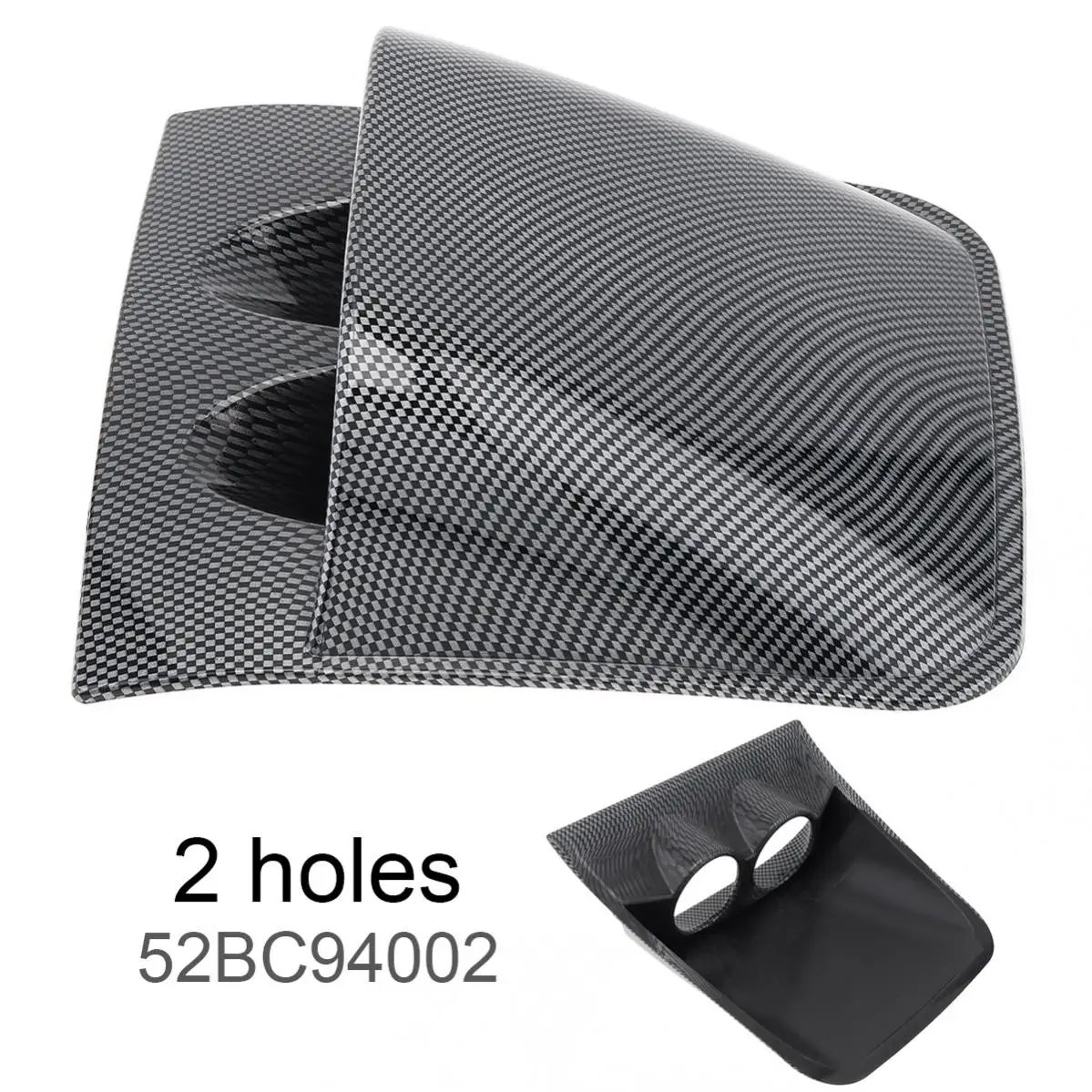 2 Inch 52mm Double Carbon Fiber Auto Car Gauge Cup Holder Pod Black Universal Car Instrument Mount