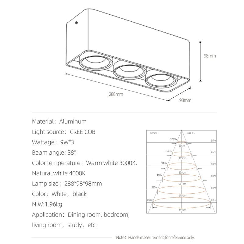 Aisilan High-End Plafondverlichting Down Light Anti-Glare Trillingsvrije Moderne Spot Licht Oppervlak Slaapkamer woonkamer Verlichting