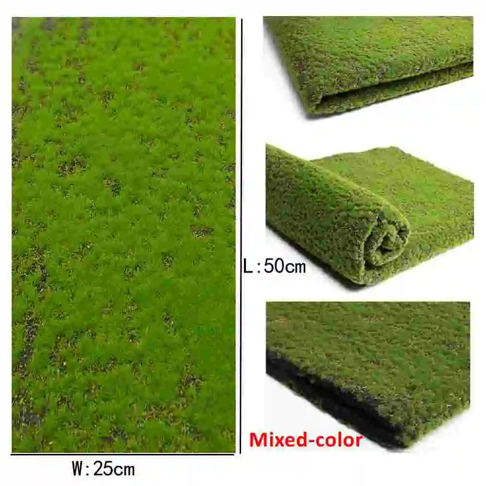 1pc 25x50cm DIY Turf Lawn Model Grass Mat Outdoor Landscape Micro Scenery for Diorama DIY Sand Table Building Model Material