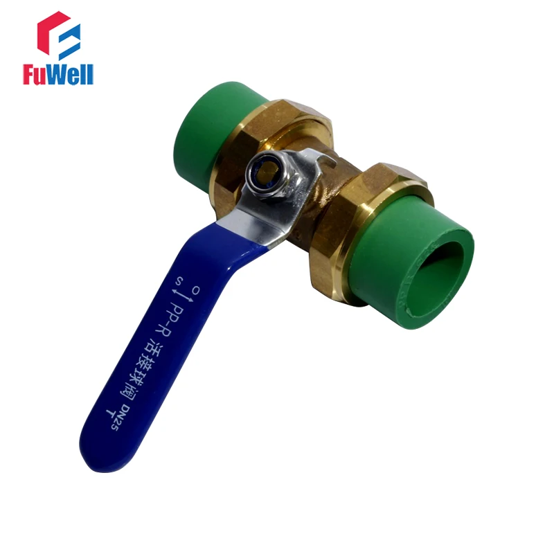 

PPR Water Pipe Fitting Union with Brass Valve Plastic Water Supply Pipe Joint Check Valve 20/25/32mm Water Pipe Valve Joint