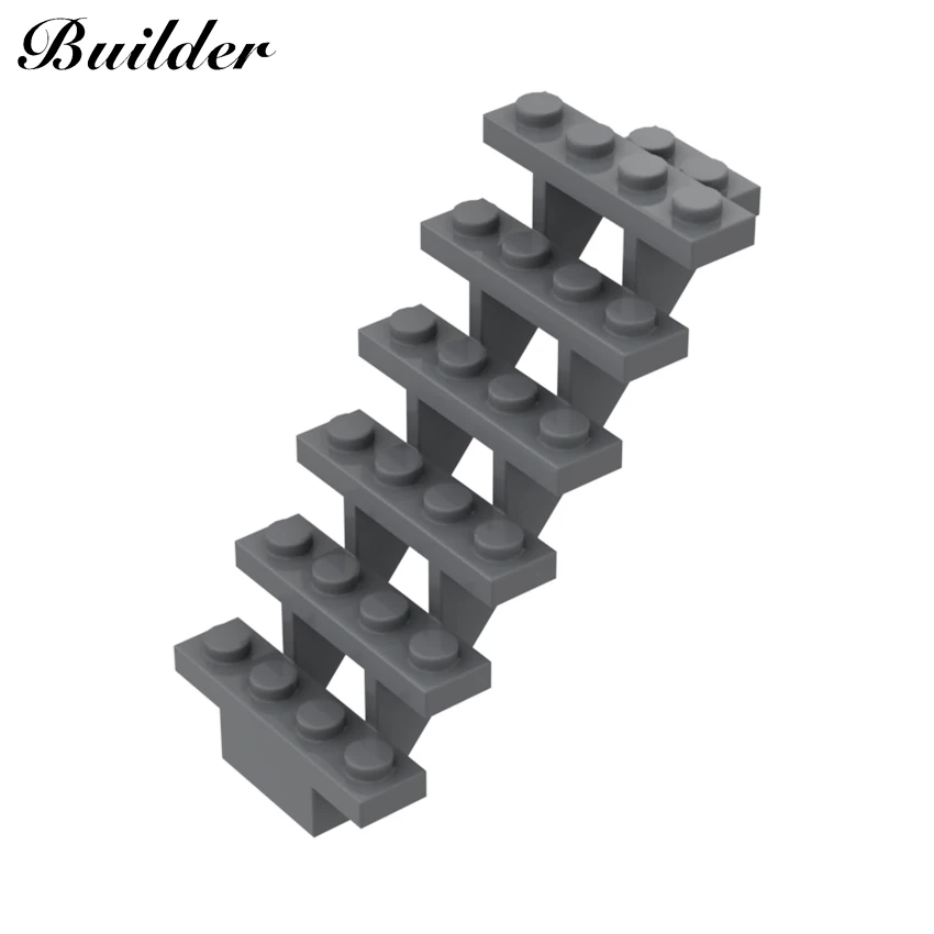 Little Builder 30134 Building Blocks Part 1pcs 7x4x6 Stairs Ladder DIY Assembles Educational Particles Toys Gift for Children