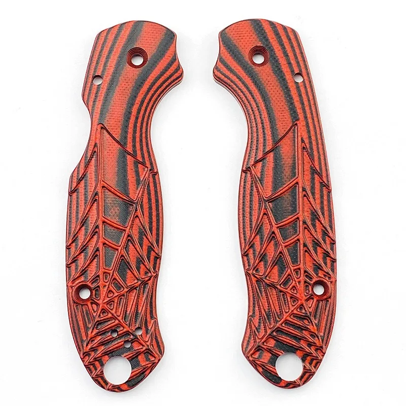 A Pair Folding Knife Handle Para 3 Custom G10 Shank Patch  For Spyde Para 3 Scales C223 GP Paramilitary 3 Grips