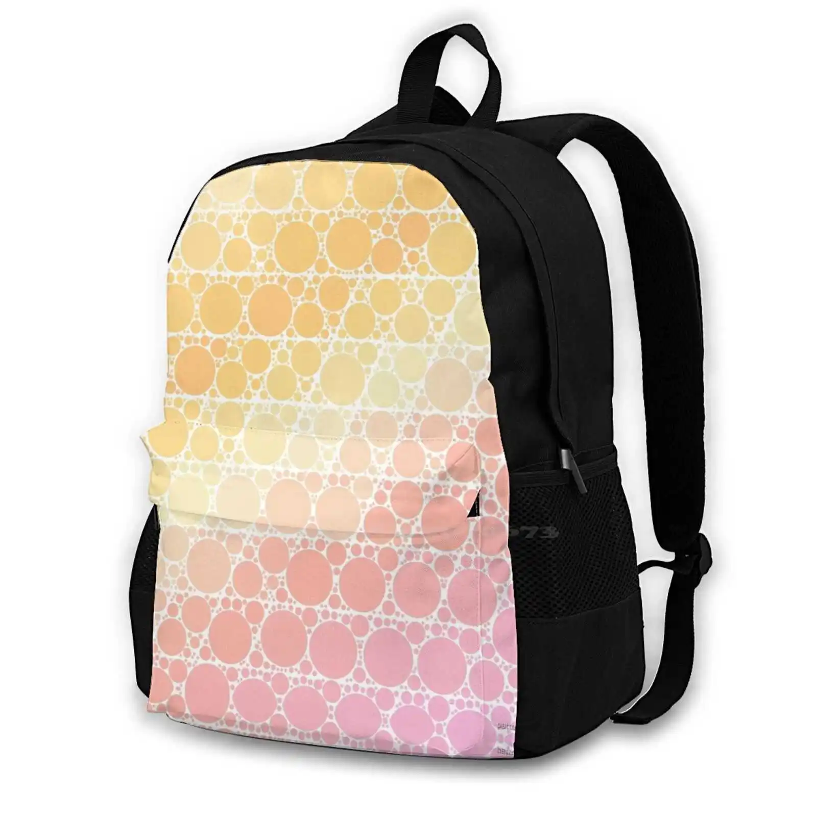 

Light Pastel Peach And Pink Geometric Bubbles Abstract Pattern Hot Sale Schoolbag Backpack Fashion Bags Light Pastel Peach Pink