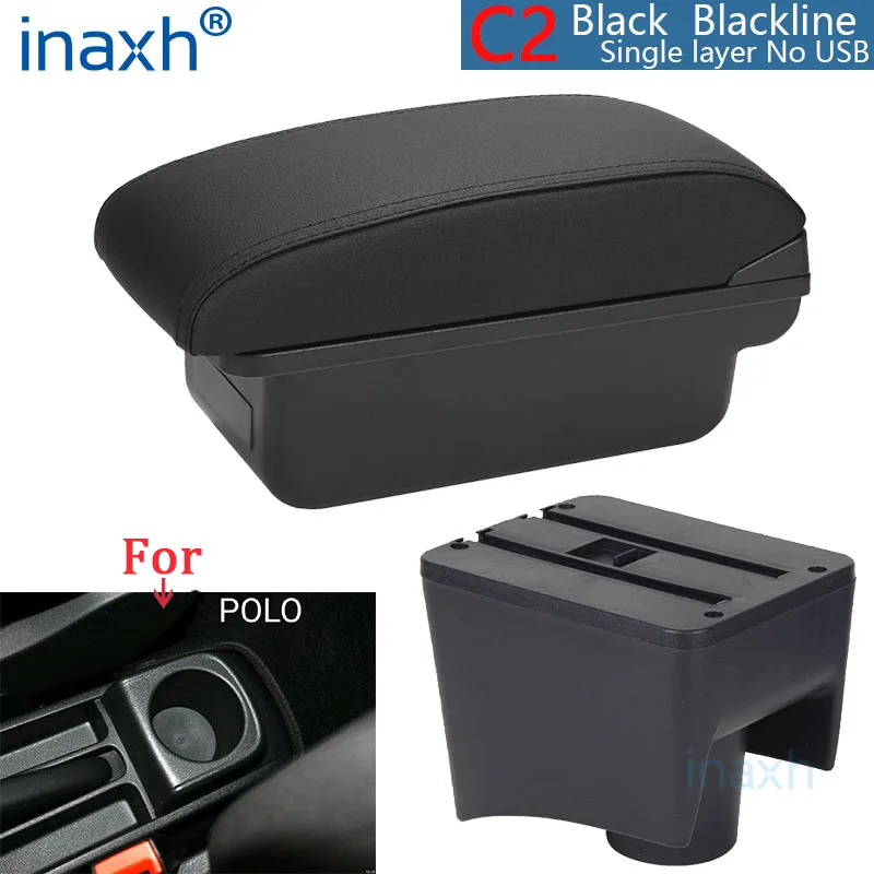 Voor Volkswagen POLO Armsteun nieuwe Voor VW POLO Mk5 6R Vento Auto Armsteun doos Interieur Onderdelen Opbergdoos Auto Accessoires 2012-2018USB