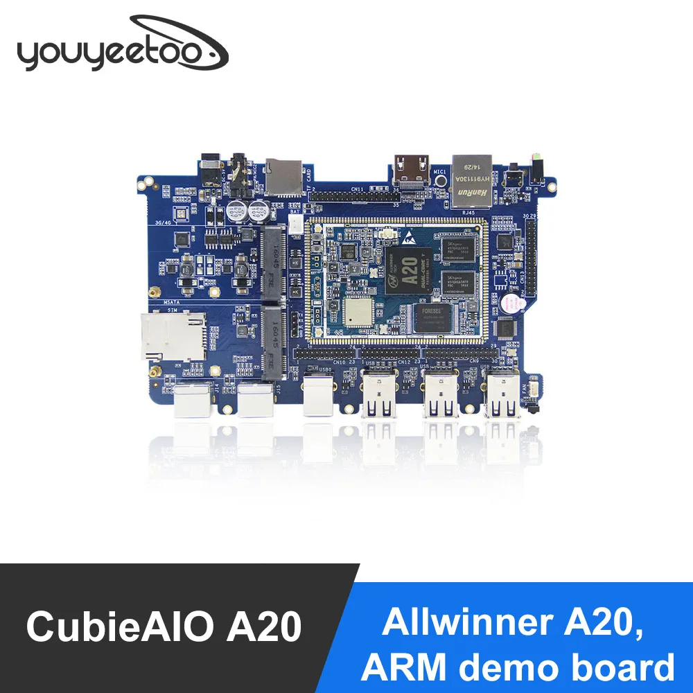 CubieAIO A20 Board open source All In One Mini embedded computer Android Linux UART x4 USB x6 Allwinner A20, ARM DEMO BOARD