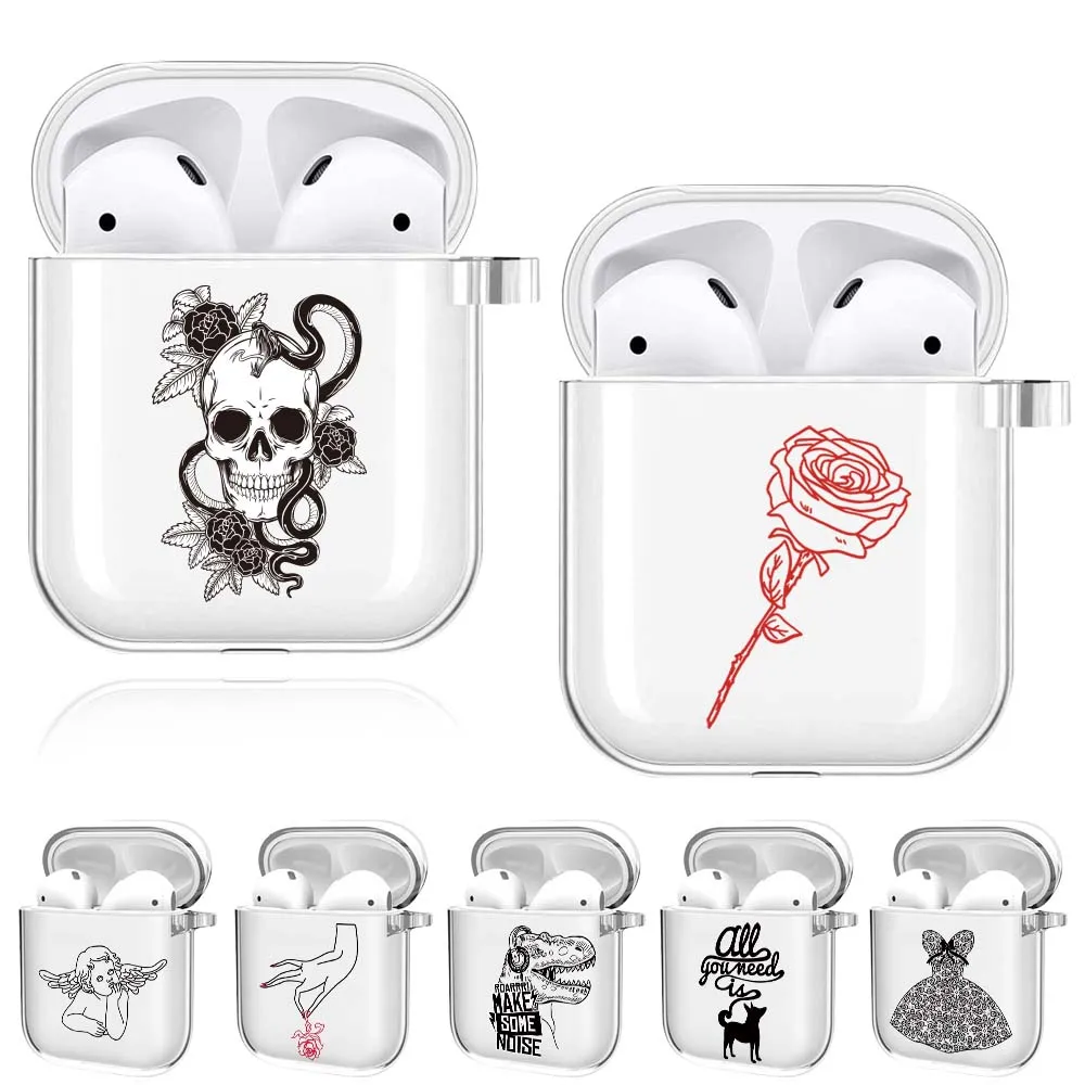 

Silicone Cases for Apple AirPods 2nd/AirPods 1st Soft Transparent Bluetooth Wireless Headset Anti-drop Protective Cover