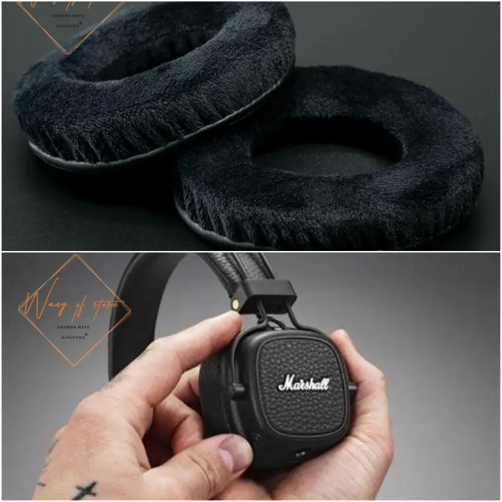 Thick Velour Velvet Ear Pads Cushion For Marshall Major II Series Headphones Perfect Quality, Not Cheap Version