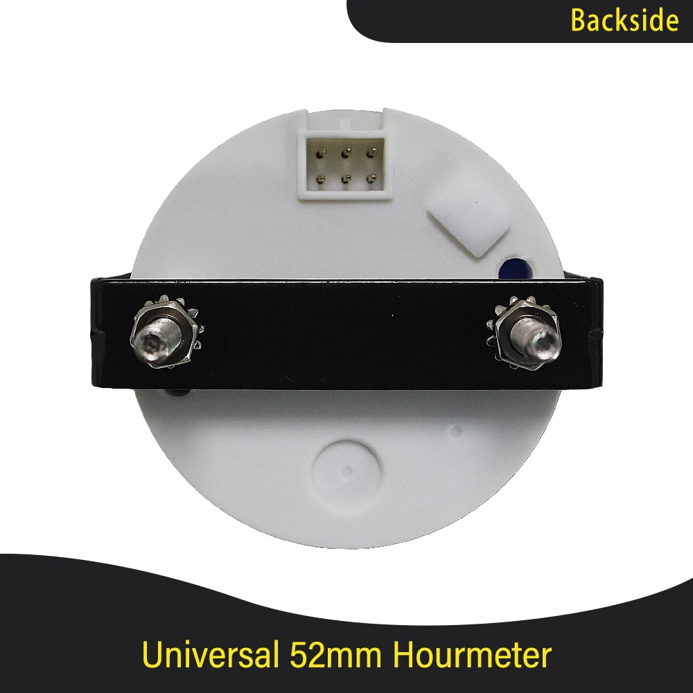 Universal 52mm Waterproof Digital Hourmeter Gauge LCD Engine Hour Meter for Motorcycle Boat Car Yacht 12V 24V