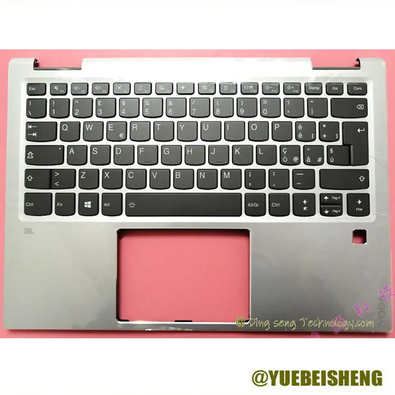 

YUEBEISHENG New/Orig For Lenovo Yoga 720 13 yoga 720-13 palmrest Italian keyboard upper cover 5CB0N67906