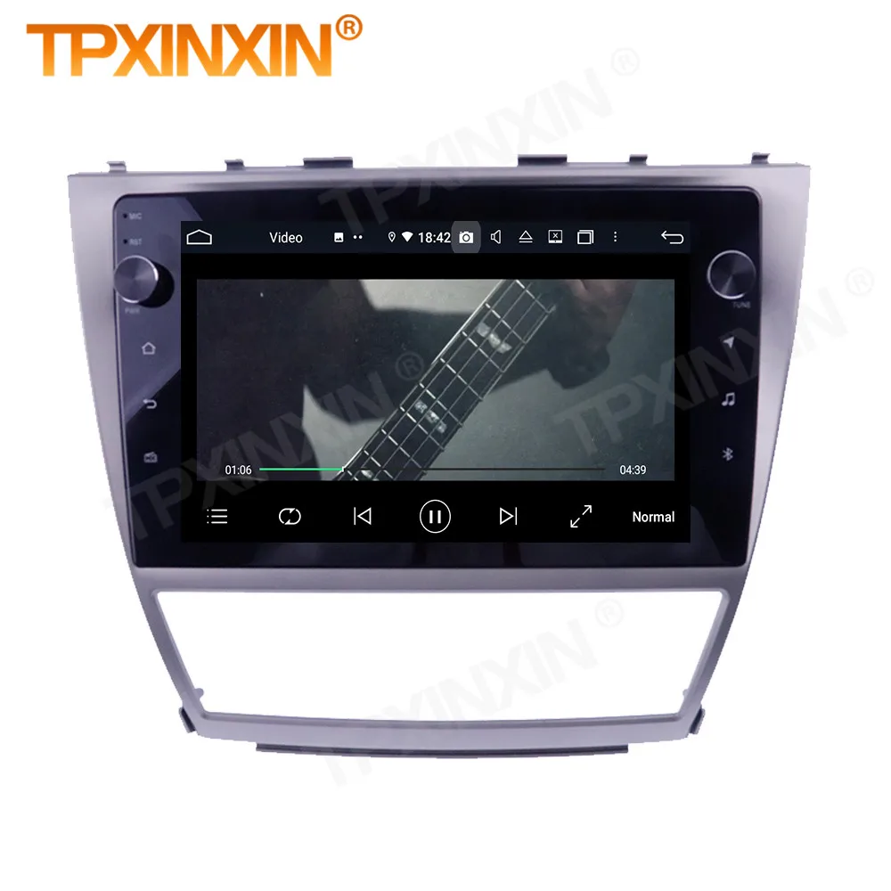 Sem fio carplay android10 receptor estéreo do carro para toyota camry 2006 2007 2008 2009 2010 2011 gps rádio gravador de áudio unidade cabeça