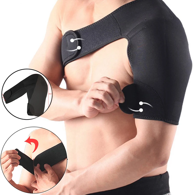 Brace Adjustable Shoulder Brace Support with Pressure Pad Light Breathable Rotator Cuff Shoulder Support for Sport Breathable