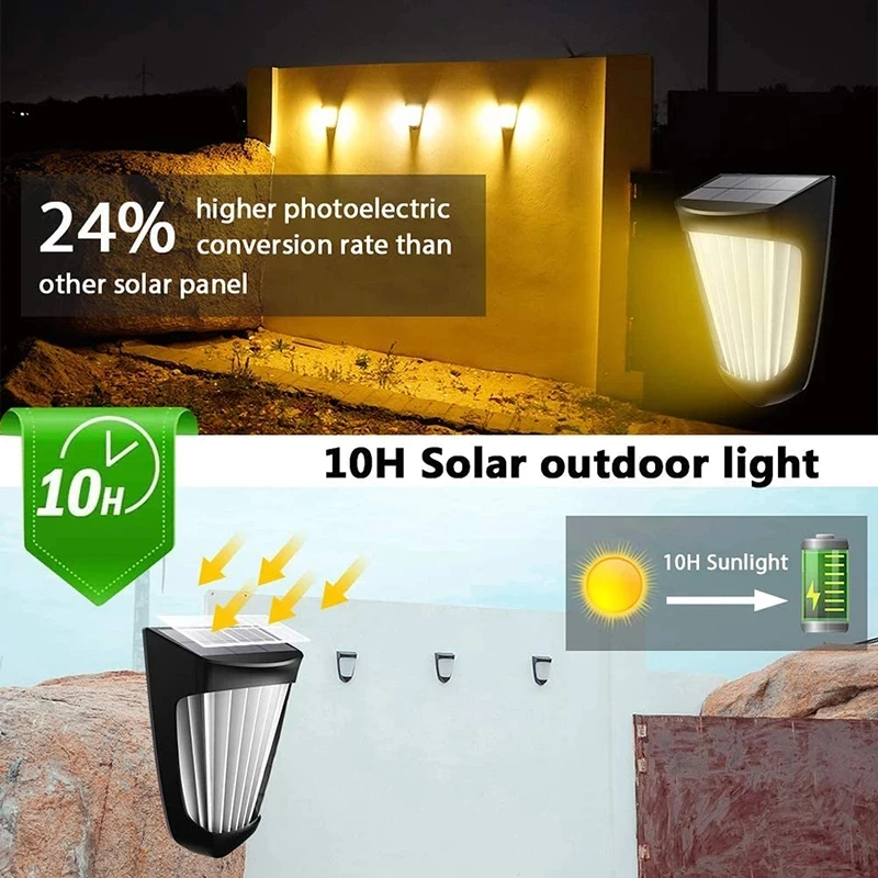 Ennoplus Solar Light Outdoor 10 LED Motion Garden Decoration Lamp Waterproof Solar Powered Street Lamp Wall Lights