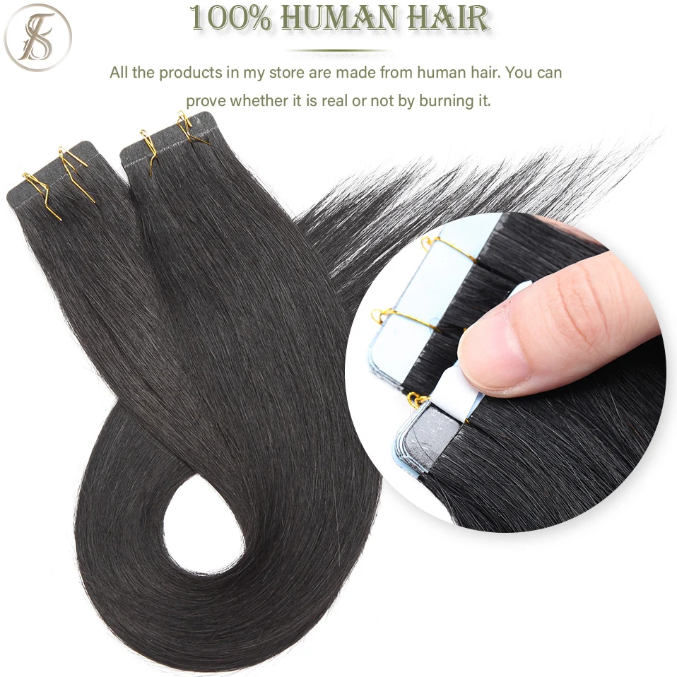 Tess 2.5 g/pc fita na extensão do cabelo extensões de cabelo natural cabelo humano loira adesivo trama da pele lados duplos sem costura invisível