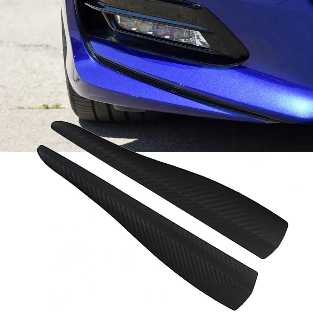 2Pcs Bumper Protective Strip Practical Anti-collision Universal Carbon Grain Car Corner Protector for Car