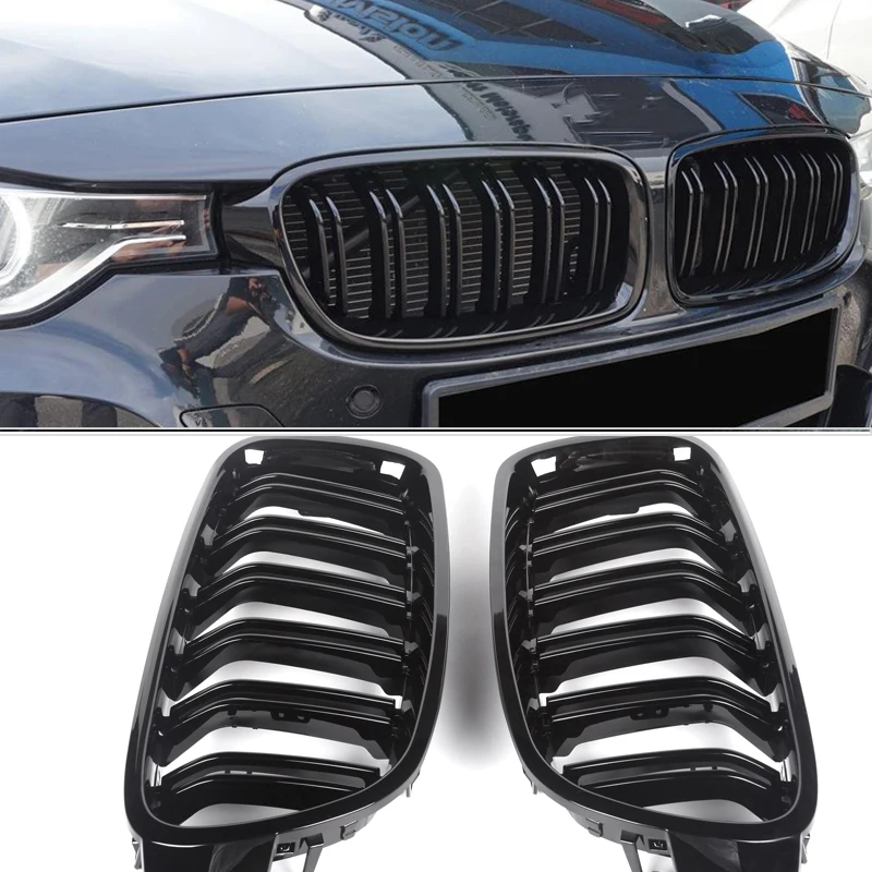 F30 F31 ABS Gloss Black Grill Kidney Grille Fit for BMW 3 Series 2012-2018 Sedan 318i 320i 328i 335i 316d 318d 320d 325d 328d