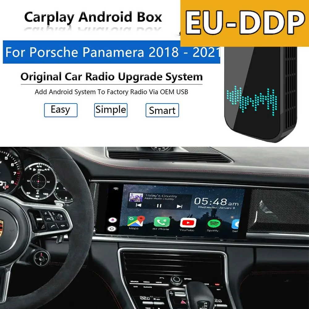 USB Carplay upgrade For Porsche Panamera 2018 - 2021 Radio Android Apple Wireless Car Multimedia Player Mirror Link Auto Audio