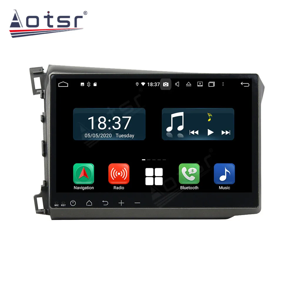 Android Car Multimedia Stereo Player For Honda Civic 2012 -2015 Tape Radio Recorder Video Auto GPS Navi Head Unit No 2Din 2 Din