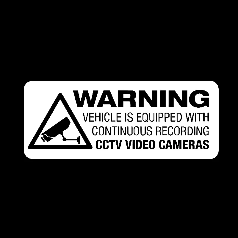 1 Pcs WARNING RECORDING CCTV ON BOARD Dashcam Security Car,Van,Window Decal Car Sticker Car Styling Accessories 10x4cm