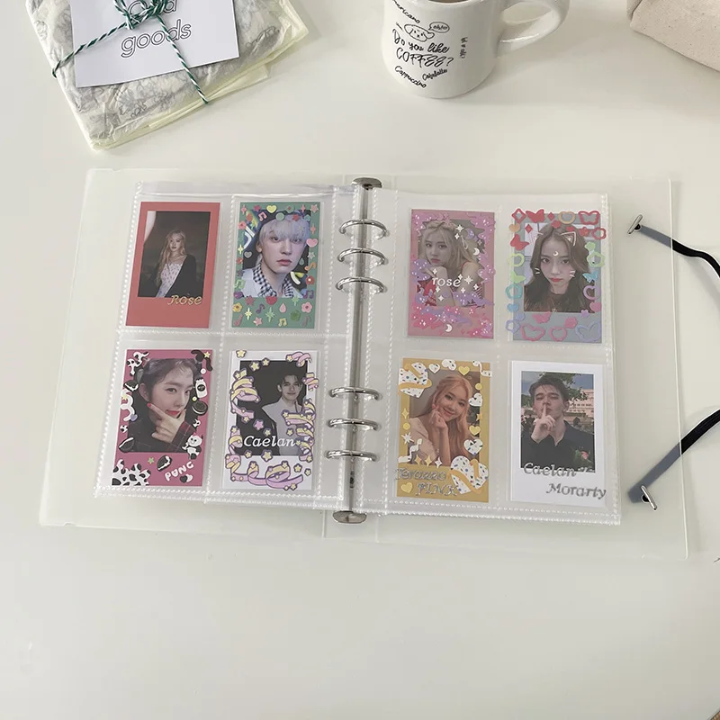 MINKYS Ins A5 Binder Kpop Photocards Collect Book Postcard Holder With 10PCS Sleeves Journal Agenda Planner School Stationery