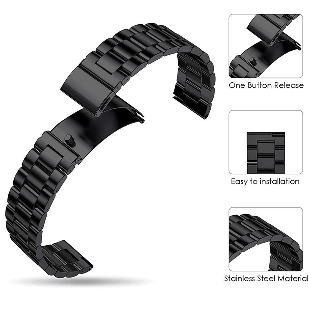 22mm Stainless Steel Band for Oneplus Smartwatch Watch Strap Loop Bracelet for One Plus Watch Metal Replacement Wristband Correa