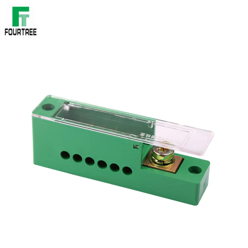 1PCS Unipolar Splitter Terminal Junction Box Metering Cabinet Wire Block Retardant Flame Electrical Accessories 1 In 6 Out