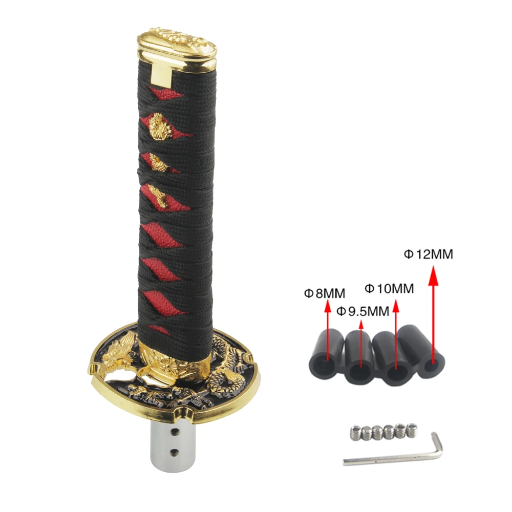 Botão de mudança de espada samurai jdm universal 200mm / 260mm botão de mudança de faca samurai com adaptador