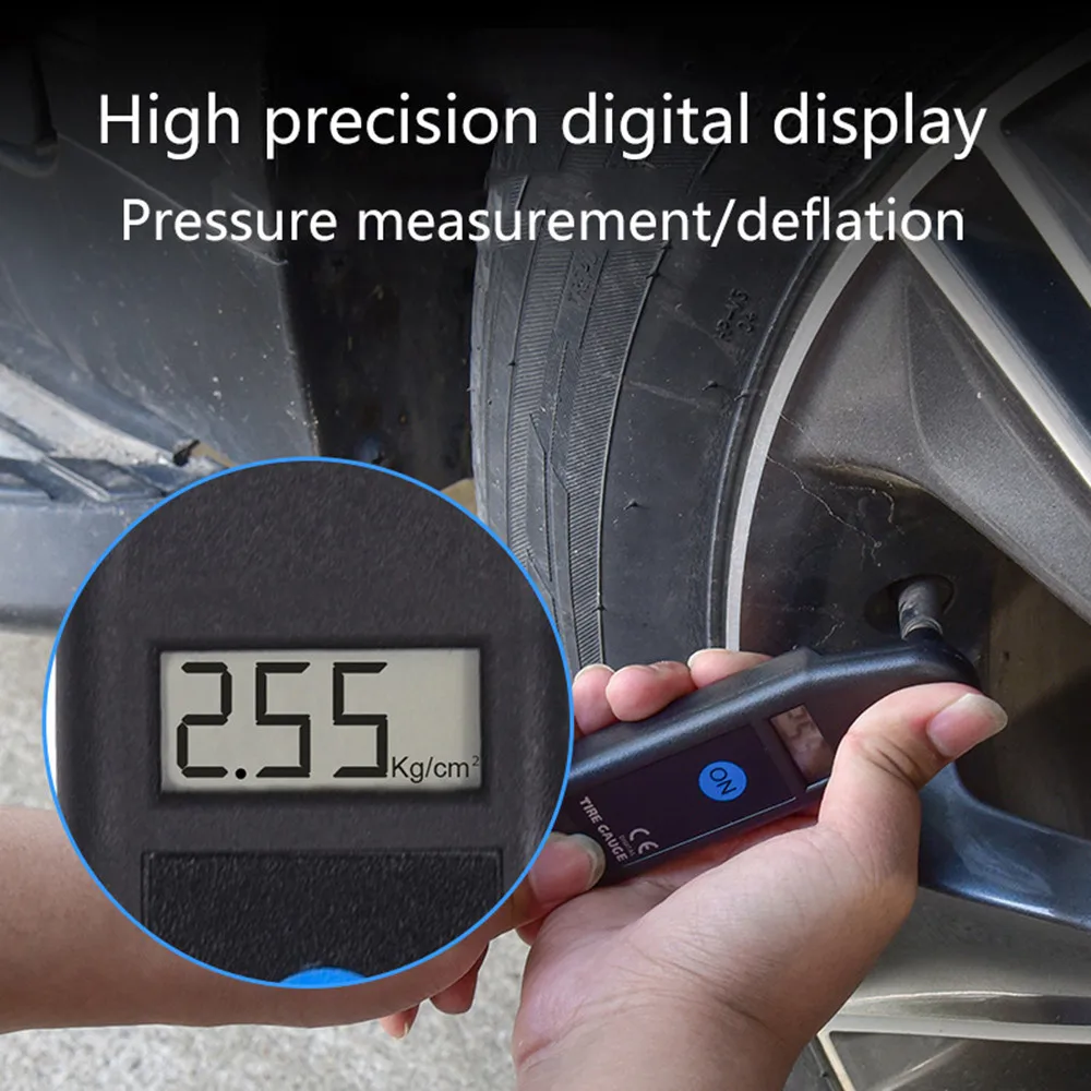 TG101 Digital carro pneu ar medidor de pressão, Display LCD, manômetro, barômetros Tester, detector de pneu de carro, TPI, KPA, BAR, kg, CM2