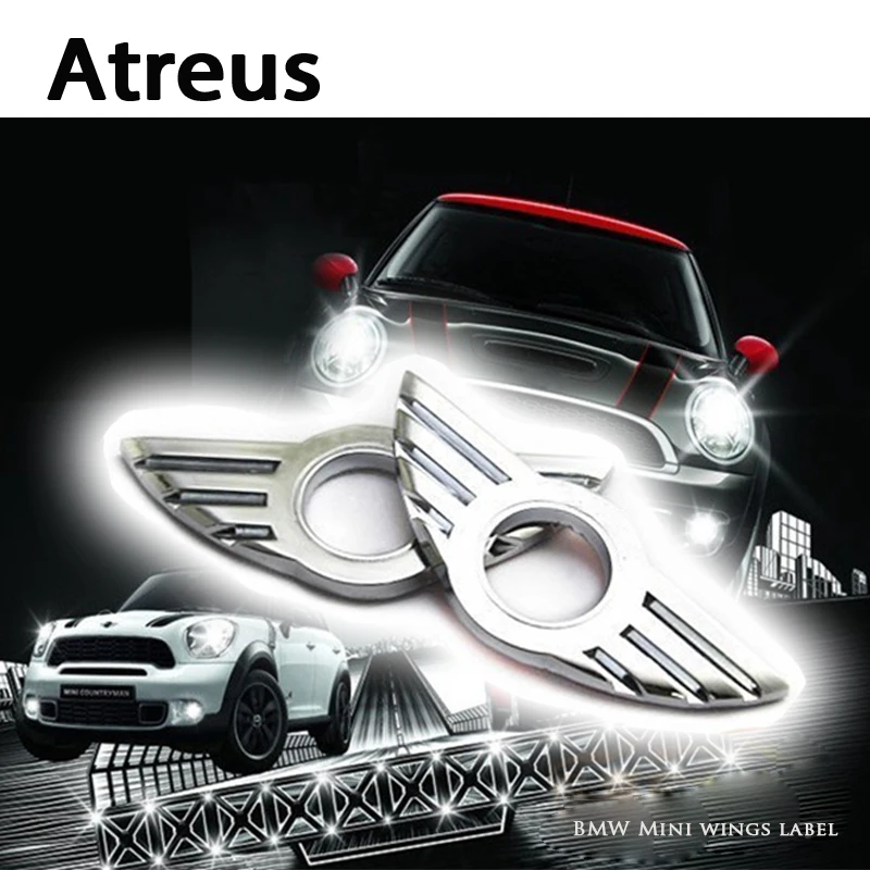 Atreus 1pcs For Mini Cooper Countryman R56 R50 R53 F56 F55 R60 R57 Car Auto Accessories Door Pin Lock Wing Emblem Badge Stickers