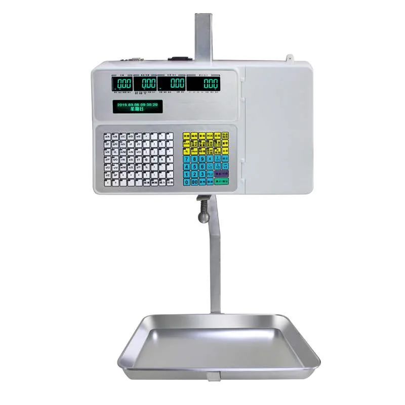 Label Printing Hanging Scale with Thermal Label Printer Commercial POS Retail Balance Scale