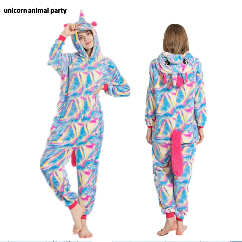 

Kigurumi Colorful Unicorn Pegasus Adult Unicorn Pajamas Onesies Animal Christmas Carnival Costume Hoodie Pyjamas Cosplay