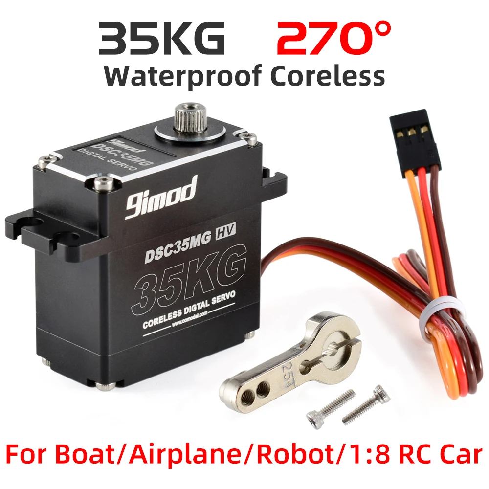 9imod RC Servo 35kg 45kg 25kg 51kg Metalen Waterdichte Borstelloze Servomotor Voor Servo RC 1/10 1/8 Traxxas TRX4 Axiale SCX10 RC Auto