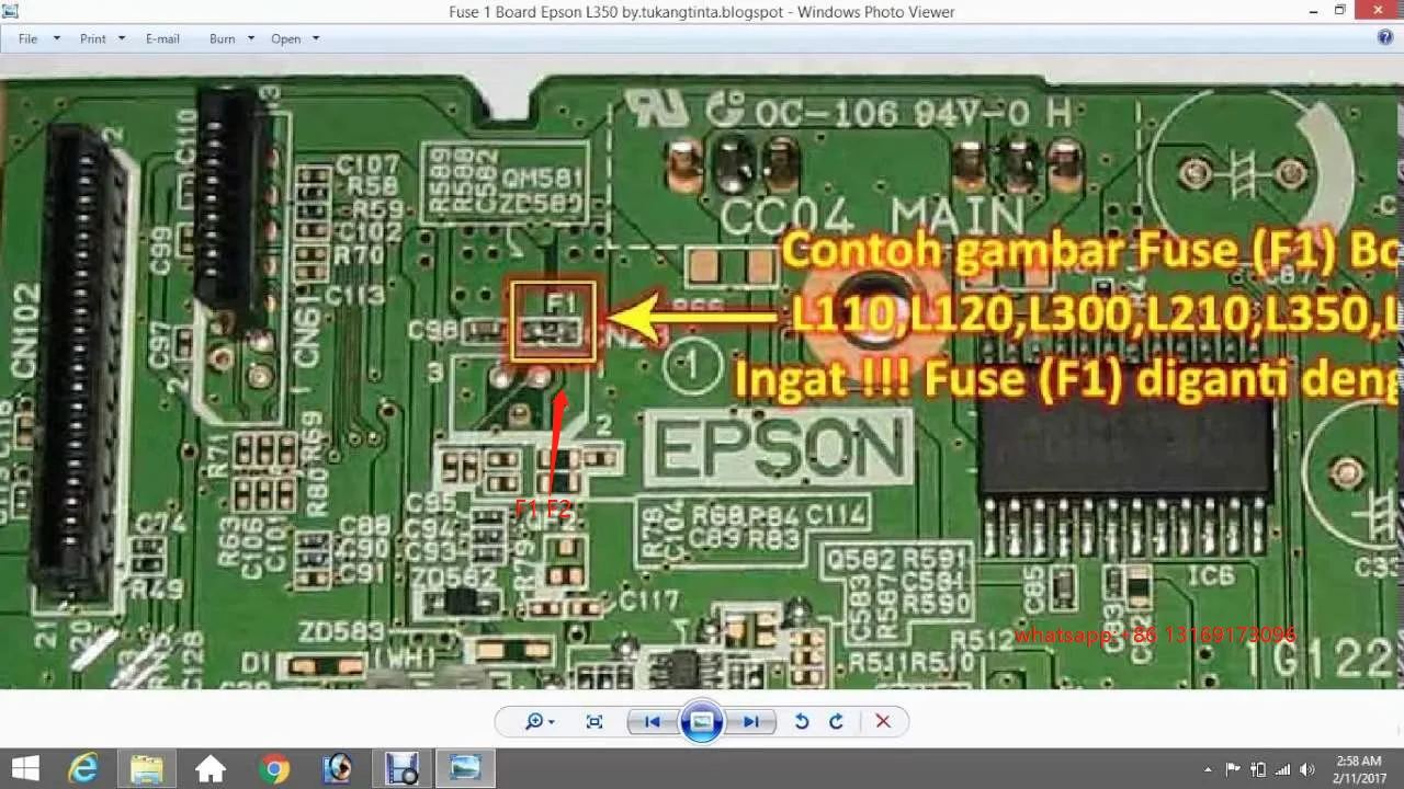 10pcs Fuse F1 F2 Mother Board For EPSON T50 L110 L120 L210 L350 L805 R330 L1300L850 L655 L800 mainboard Patch Fuse