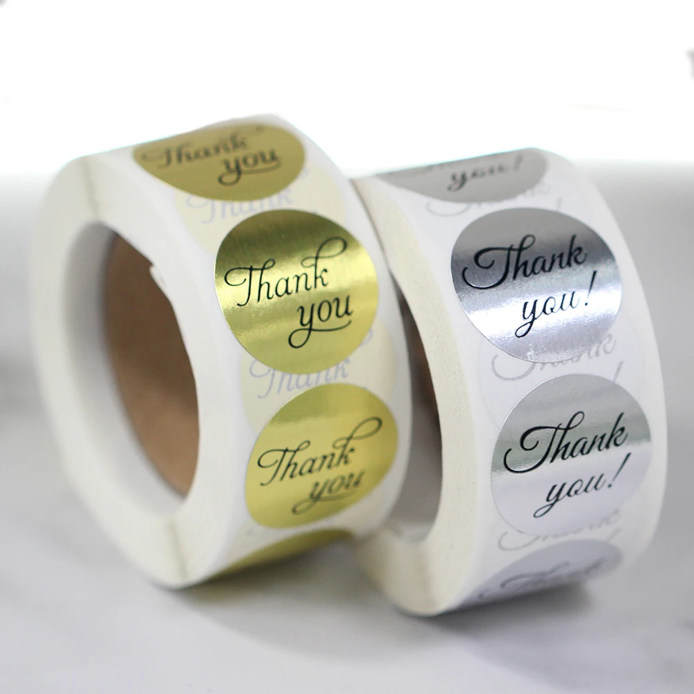 500pcs 1inch Thank You Sticker Labels Tags Envelopes Natural Stickers Gift Wrapping Paper Packaging Seals Sticker