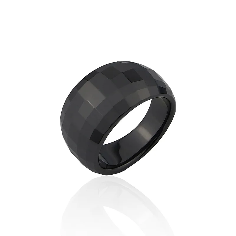 Beautiful Black And White Arc Tangent Plane Ceramic Rings For Women Top Quality Jewelry Ring Anniversary Gift Wholesale