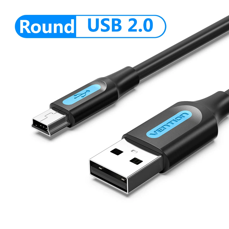 Vention Mini-USB-Kabel, schnelles Aufladen, USB auf Mini-USB-Datenkabel für Digitalkamera, HDD, MP3, MP4-Player, DVR, GPS, Mini-USB 2.0-Kabel